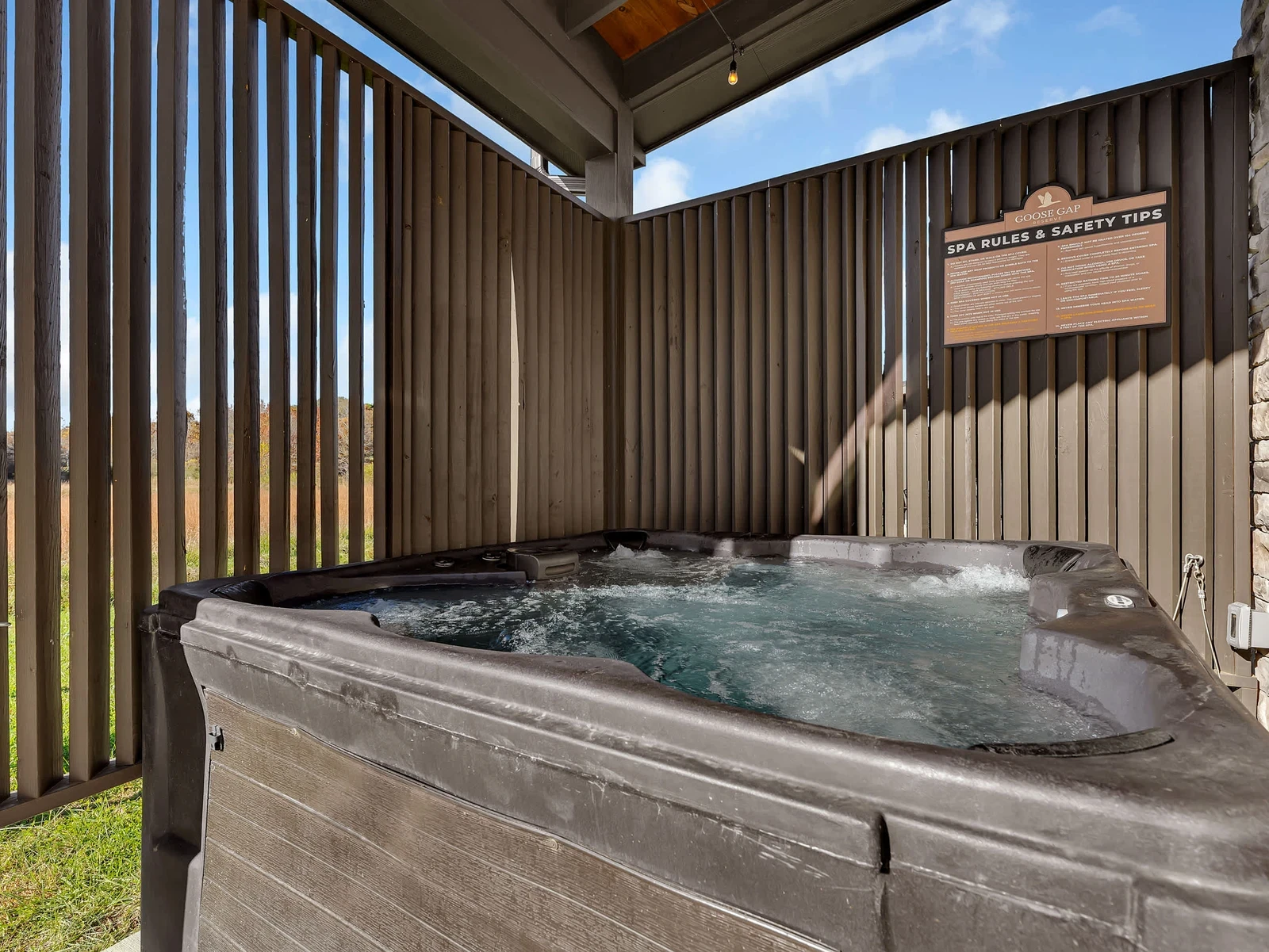 hot tub at Sevierville cabin rental